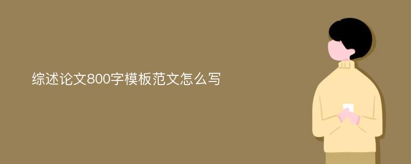 综述论文800字模板范文怎么写