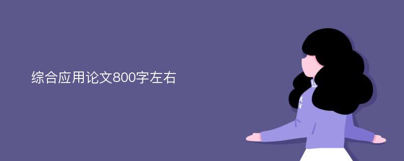 综合应用论文800字左右